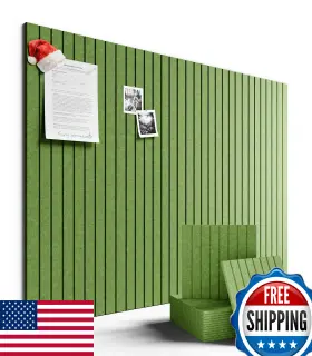 B0fjs74764 Fluxynara 48x36 Inch Kelly Green Felt Bulletin Board 12-pk - Cork Alternative