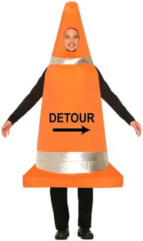 74991 Forum Novelties Mens Traffic Cone Costume One Size As Shown Fast Ship