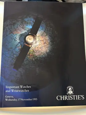 1993-important Geneva Christies Catalog-geneva Watches And Wristwatches -sales Results