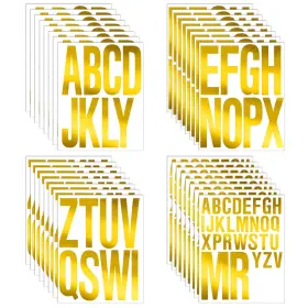 Gersoniel B0fhbcnk5d 8 Sheet Letter Stickers Vinyl Alphabet Waterproof Self Adhesi