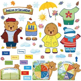 B0d5gxjbjl Gilprop 58 Pcs Weather Bulletin Board Set Classroom Decor 12x8 Inch Cute Animal