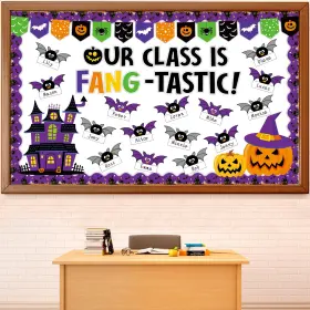 B0d872qsfr Gisgfim Halloween Bat Name Tag Paper Cutout Bulletin Board Decorations Classroom Decor