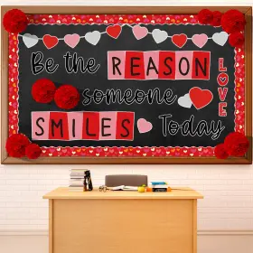 B0dlgx6ldm Gisgfim Valentines Day Classroom Bulletin Board Decor Set With 3d Tissue Paper