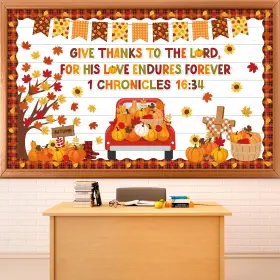 B0fgdc2j3c Gisgfim Fall Thanksgiving Bulletin Board Decorations Give Thanks To The Lord