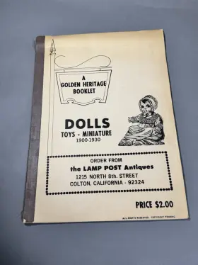1900-1930s Golden Heritage Vintage A Booklet Dolls 1900-1930 Reference Catalog