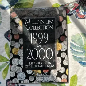 8hrs2743 H.e. Harris & Co Millennium Collection 1999 And 2000 First Last Coin Album Empty H.e