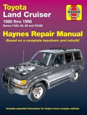 Ft80ft96 Haynes 92056 Toyota Land Cruiser Fj60 62 80 And Fzj80 Repair Manuals