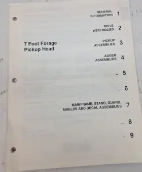 700711679 Head Used Old Stock Parts Catalog For Ih 7 Ft Forage Pick-up