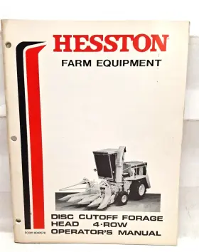 8083578 Head Used Old Stock Operator Manual For Hesston Disc Cutoff Forage 4-row