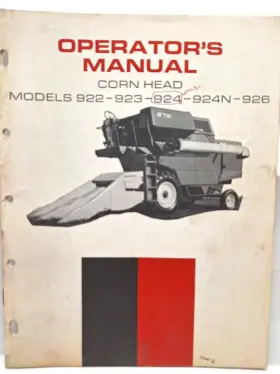 42092250 Head 924n Used Old Stock Operators Manual For New Holland 922 923 924 Corn
