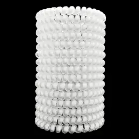 Hodooly 717977038959 15 Pcs Spiral Hair Ties No Crease Telephone Cord Plastic Coils In White