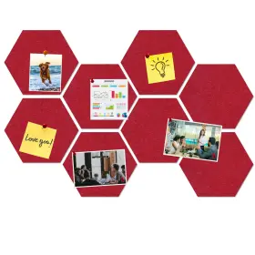 B0f29g3t7k Hulavo Large Hexagon Felt Cork Board Tiles Self Adhesive Bulletin 35 Pushp