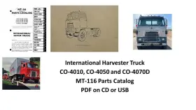 Co-4070d International Harvester Truck Mt-116 Co-4010 Co-4050 Parts Catalog Pdf Cd Or Usb