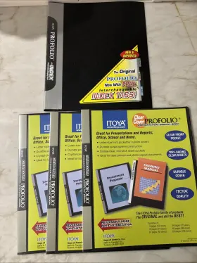 I-6bk Itoya 4 Profolio 8.5 Inch X 11 6 Sleeves Presentation Display Book Cc-6 And