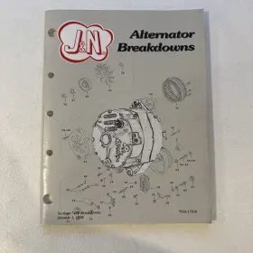 910-17810 J&n Auto Electric Inc. Alternator Breakdowns 1998 Catalog #910-17810