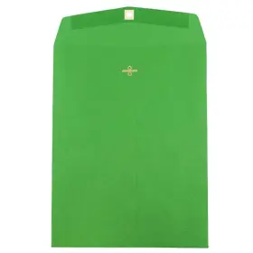 87519i Jam Paper 10 X 13 Open End Catalog Colored Envelopes With Clasp Closure - Gre