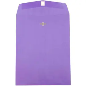 V0128182a Jam Paper 10 X 13 Open End Catalog Colored Envelopes With Clasp Closure - Vio