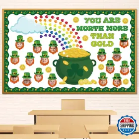 B0dpzs2vtx Jectivs 79pcs St. Patrick S Day Bulletin Board Set Classroom Door Decorations Shamrocks