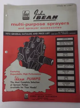 L-1938-72 John Bean Multi-purpose Sprayer Catalog No. 1972 General And Price