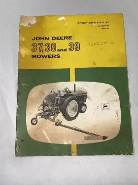 Om-e39954 John Deere Used Old Stock Operators Manual For 37 38 And 39 Mowers