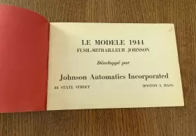 Johnson 1944 Original Manual Le Modele Fusil-mitrailleur Model Machine Gun #3