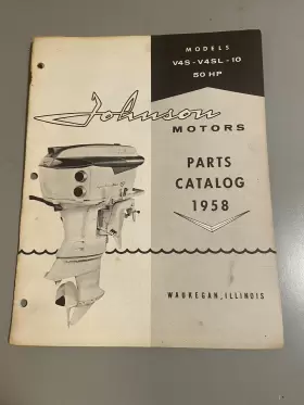V4sl Johnson Vtg 1958 Outboard Motor 50 Hp Parts Manual Catalog V4s - -10