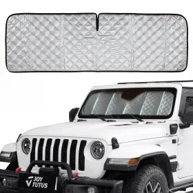 Joytutus A1916-04440-bk Windshield Sun Shade Compatible With Jeep Wrangler Jl/jk 2007-2026