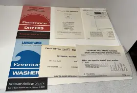 110.82230100 Kenmore Dryer Washer Laundry Guide Owners Manual Parts List Installation Instruc