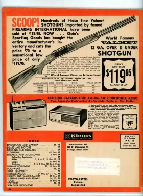 Kleins 80th 1965 Goods Sporting Catalog Vtg Gun Hunting Rifles Chicago Guns Coleman #2