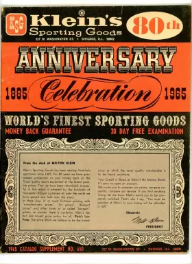 Kleins 80th 1965 Goods Sporting Catalog Vtg Gun Hunting Rifles Chicago Guns Coleman