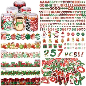 B0fl1n1j7h Kosiz 118ft Christmas Scalloped Bulletin Board Border Decor Set With 257 Cutouts