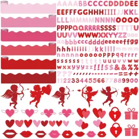 Kosiz B0fxmj8x2f Valentines Day Bulletin Board Decoration Set 118 Ft Scalloped Large Bulle