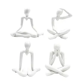 L001 Lcnrgb 4pcs Thinker Style Abstract White Statue Modern Simple Abs Sculptur
