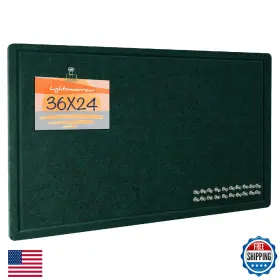 B0df7d58gf Lightomorrow Bulletin Board 36x24 Inches Felt Pin Decorative Wall Cork Alternative 3x2