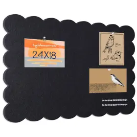 B0fj219k44 Lightomorrow Scalloped Bulletin Board 24x18 Inches Felt Pin Wall Cork Alte