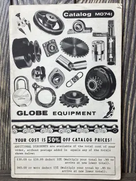 M0741 M & Vintage Globe Equipment Catalog Price List Paperback Book