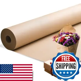 Maxtbee B0fq5shfhs 48x1500 Brown Kraft Paper Roll 125ft Arts Crafts Gift Wrap Moving