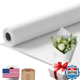 B0fq5wv5p8 Maxtbee 36x2400 White Wrapping Paper Roll 200ft Craft Packing Gift Bouquet Movin