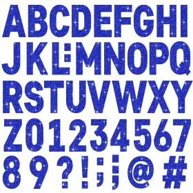 B0dyjt8442 Metsyth 24 Sheets 4 Inch Glitter Alphabet Number Stickers 282 Pcs Large Font Navy Blue