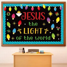 B0fn4b14pg Moinchore 82 Pc Christmas Religious Bulletin Board Decorations Light Jesus Cuto