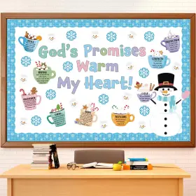 B0fw5536g6 Moinchore 60 Pc Winter Christian Bulletin Board Hot Cocoa Marshmallow Classroom