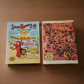 1894-95 Montgomery Ward And Sears Roebuck 1909 Catalog Books Pb 1970s Reproduction