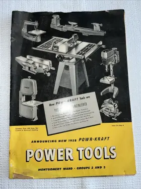 8489 Montgomery Ward 1958 Powr-kraft Power Tools Catalog Magazine