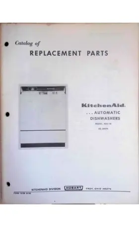 Nan Ml-34074 Kitchenaid Kdc-18 Dishwasher Parts Catalog Hobart Form 12136 1976 Repair