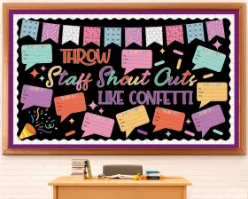 B0dnsv37x8 Naozinebi Staff Shout Out Bulletin Board Decorations Confetti B 20 Diy Craft Cutouts