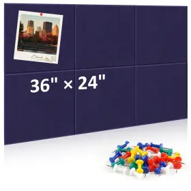 B0fdfyyps9 Niubier 36 Inch X24 Black Felt Bulletin Board Tiles 6-pack Cork Boards Office