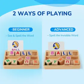 No 215122910100 Spelling Games Cvc Word With 110 Sight Words Flash Cards Wooden