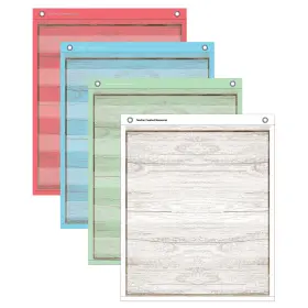 No 721001181788 Painted Wood Design Magnetic Mini Pocket Charts 14 Inch X 17