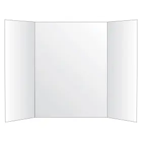 No 735854703028 Recycled Tri-fold Corrugate Display Board 36 Inch X 48 White