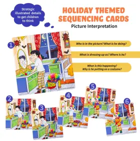 No 860004174578 Story Cards Storytelling And Sequencing 8 Stories - Halloween Christmas